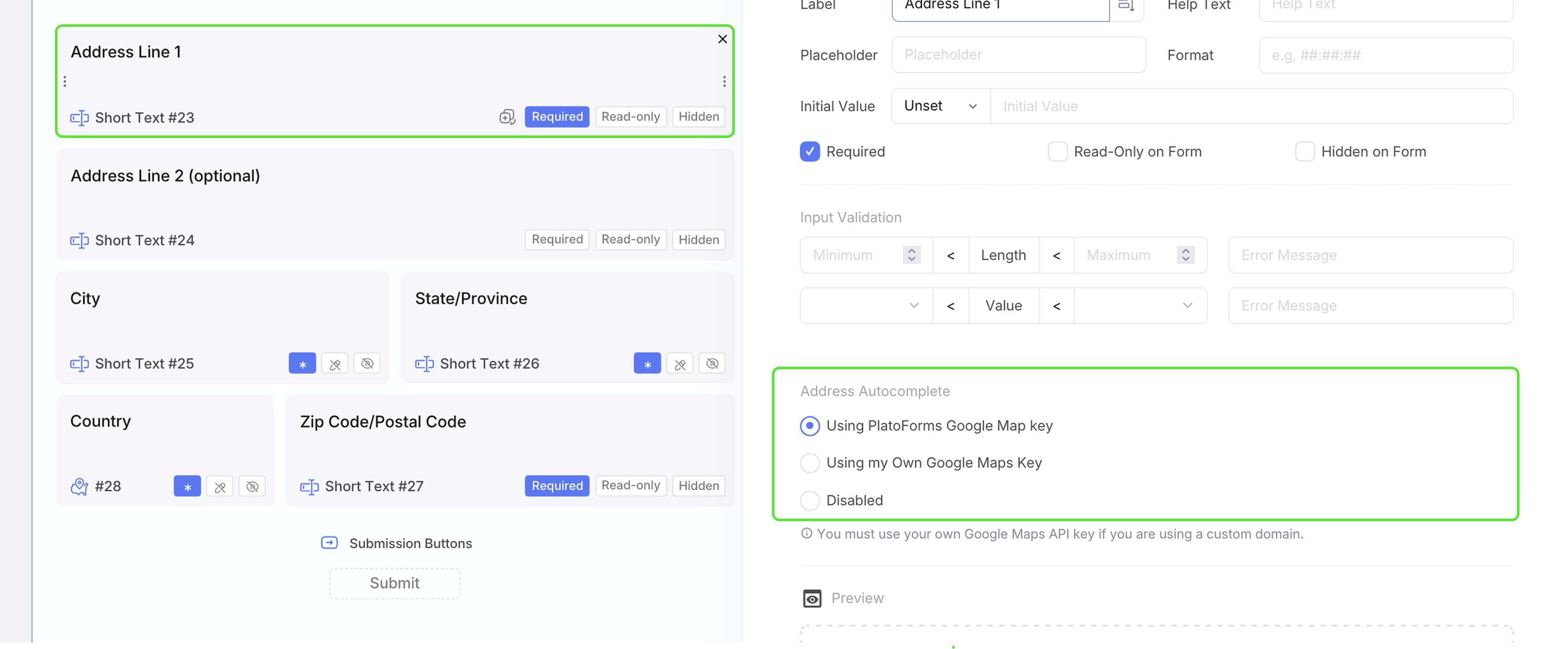 Address autofill showcase