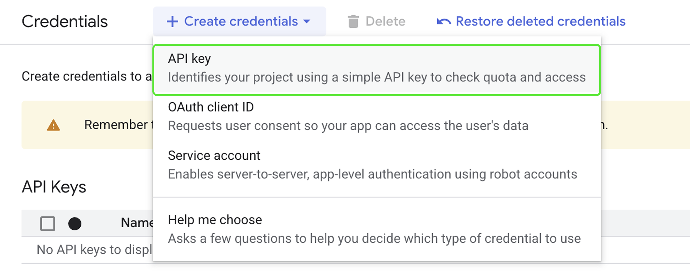 Create a new project