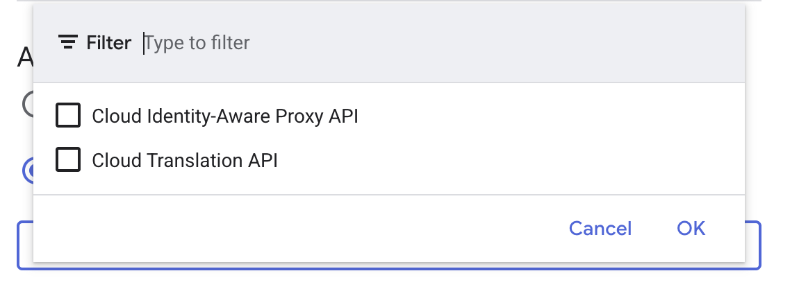 Search for Google Maps APIs
