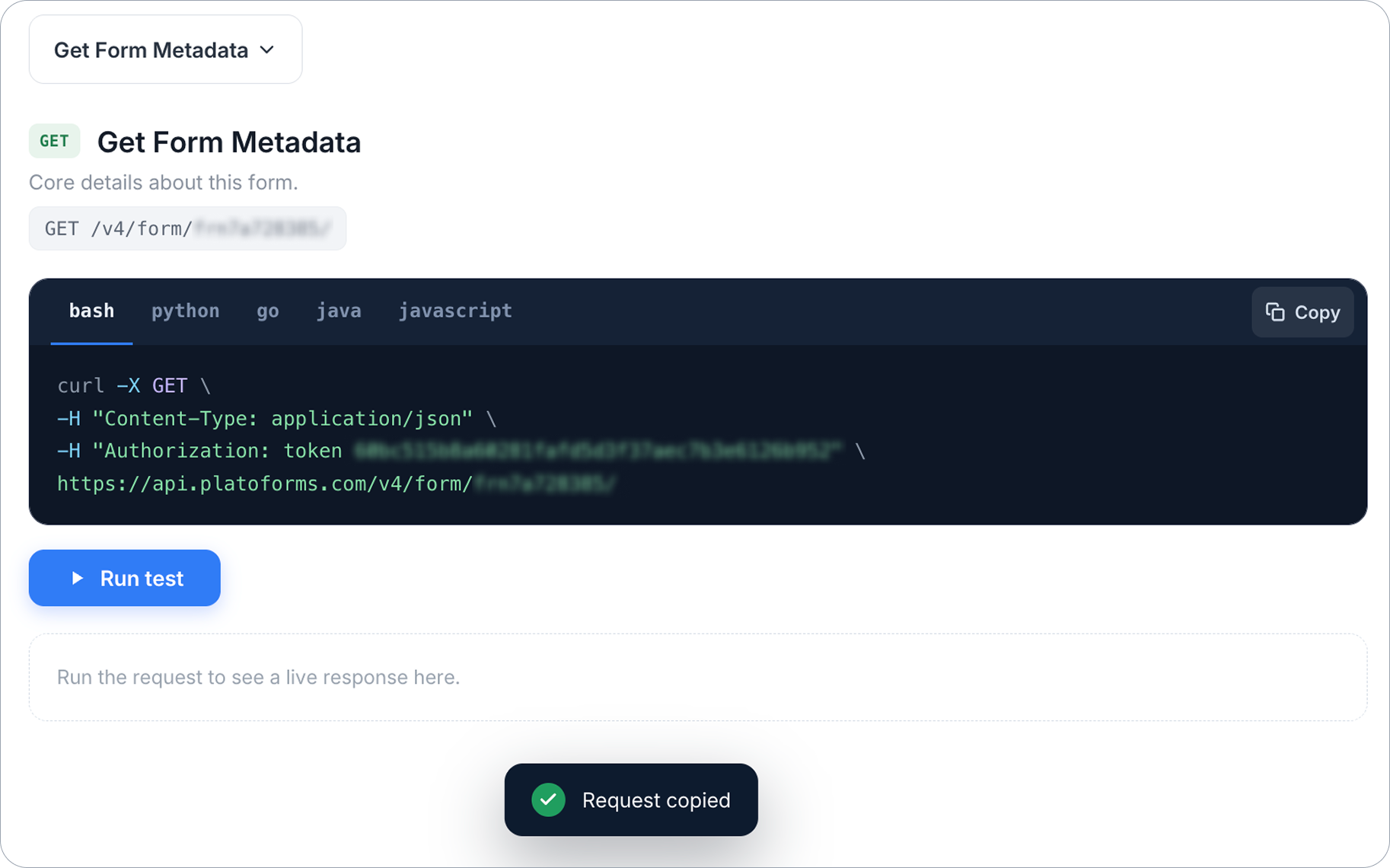 Code sample