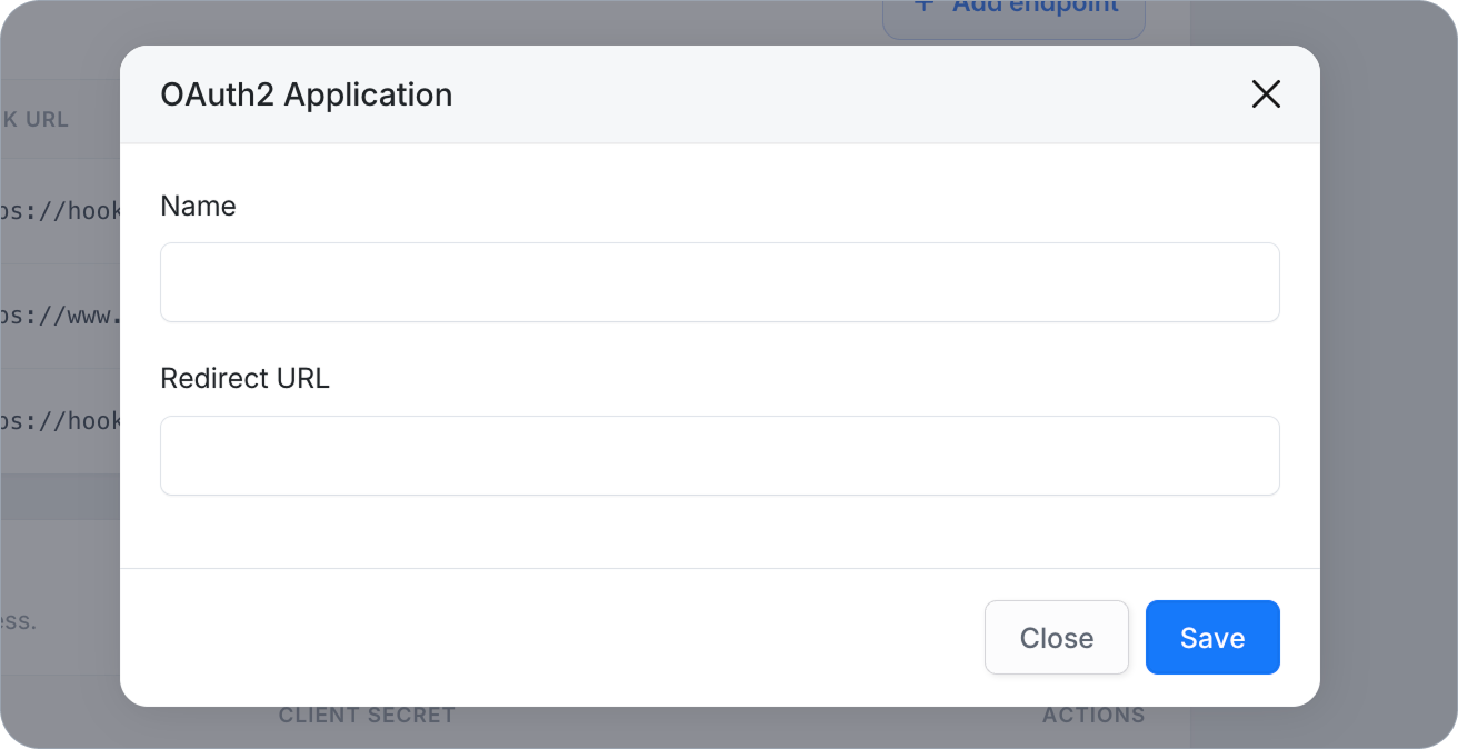 Create an OAuth2 application