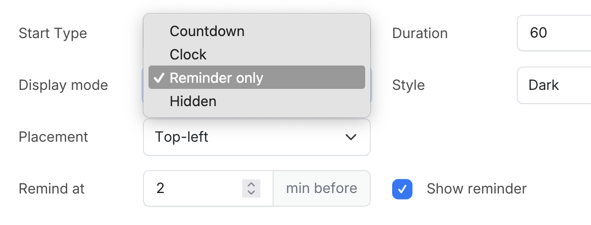Countdown Display