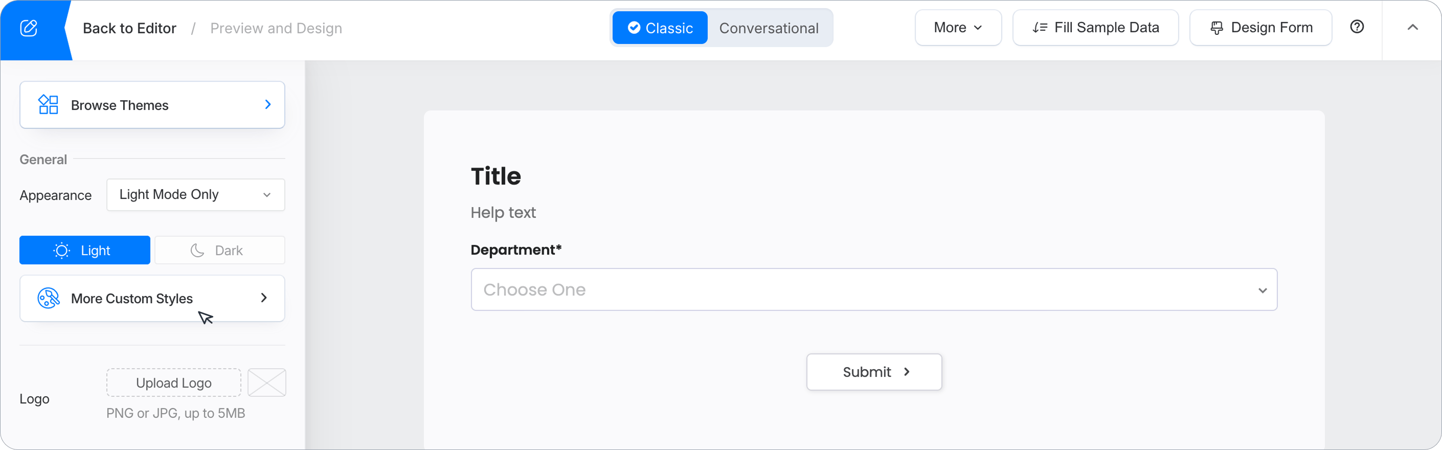 Designer form