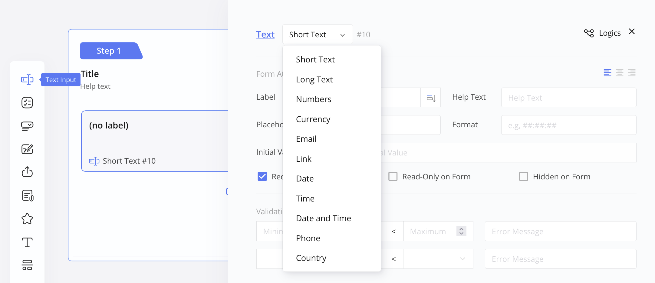 Text Input