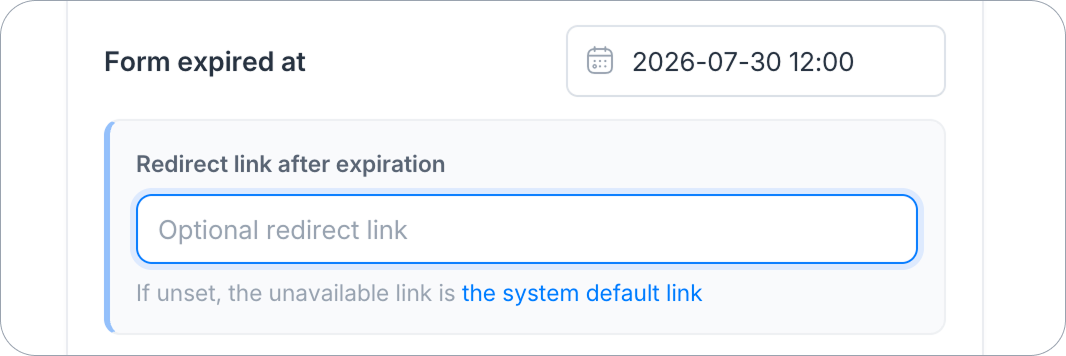 form expiration