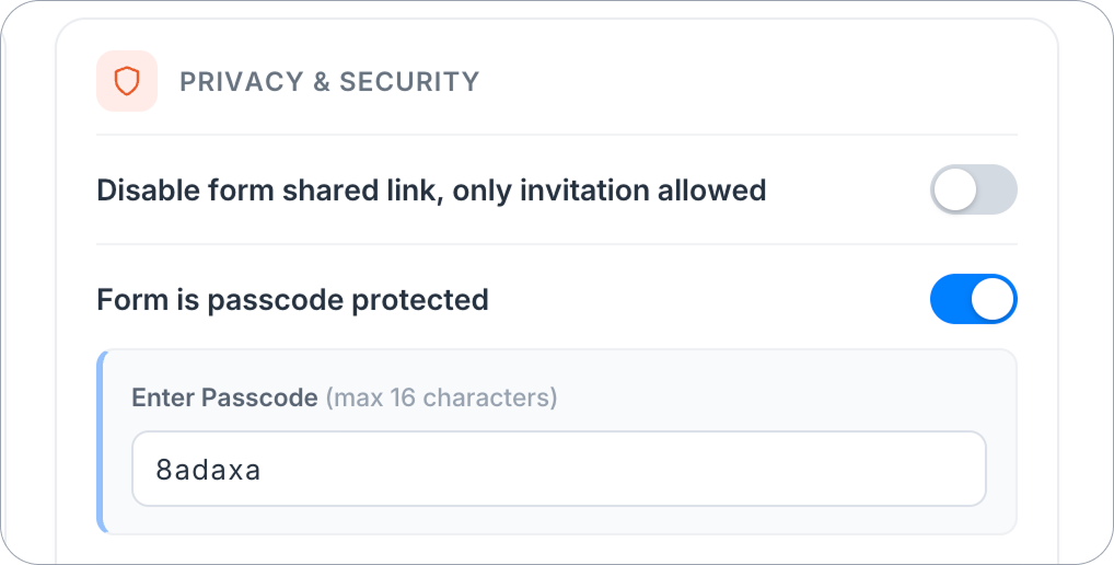 Form password