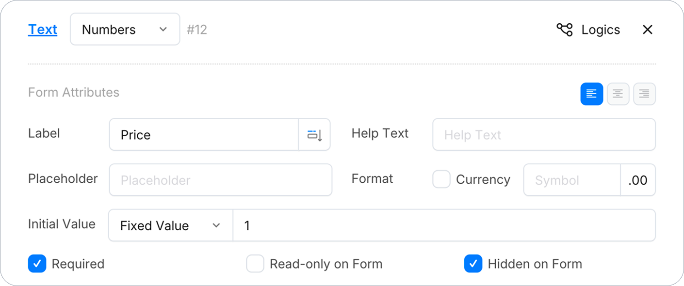 Add amount from a number field