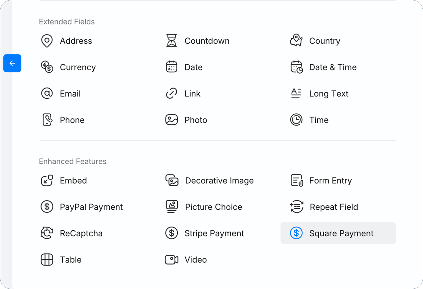 Add Square Payment field