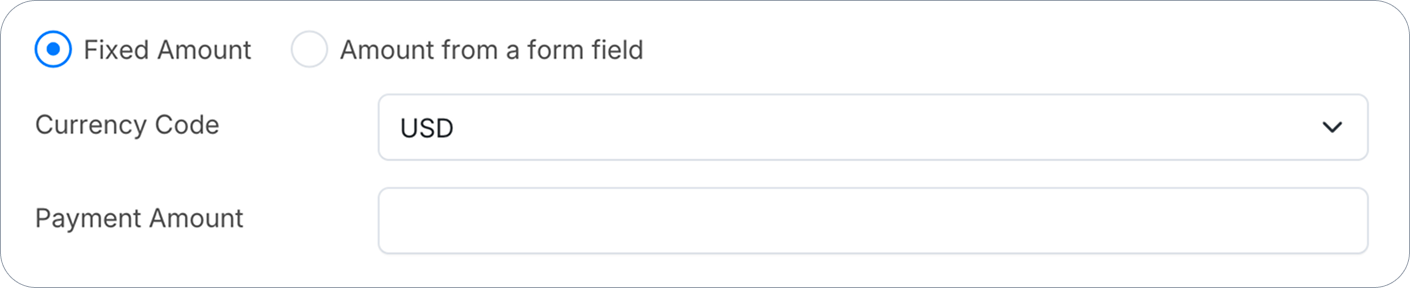 Configure payment amount from Square field panel