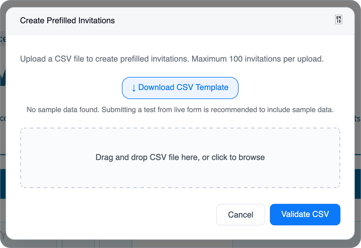 Download CSV Template