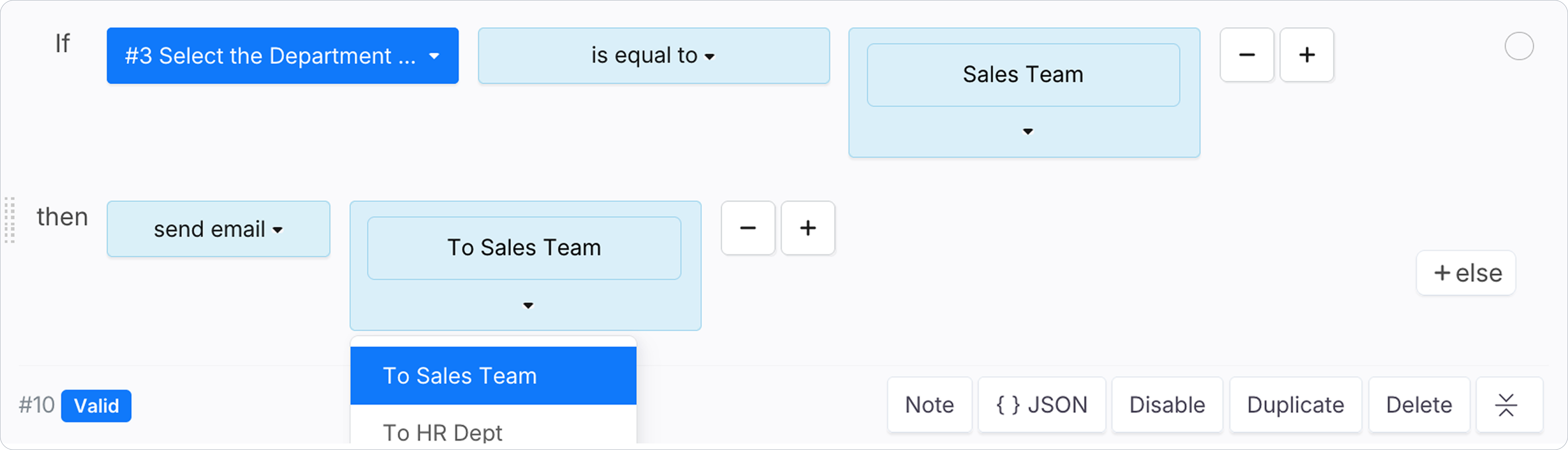 Link to conditional Logic
