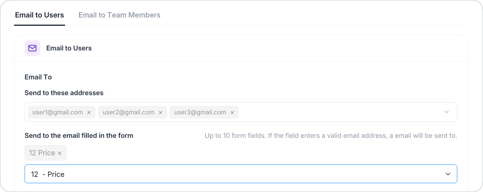 Email to Users